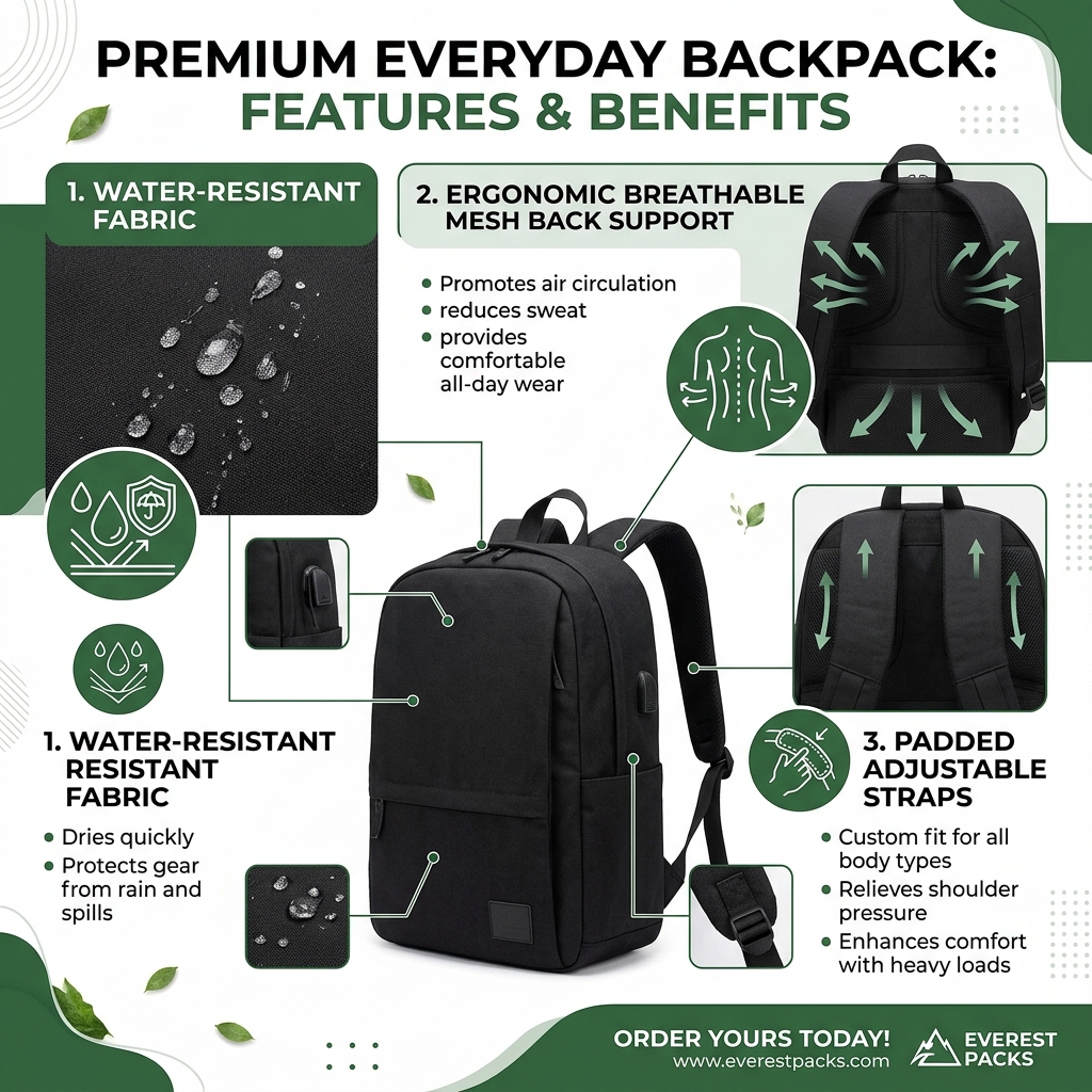 Backpack bag - Features & Materials
