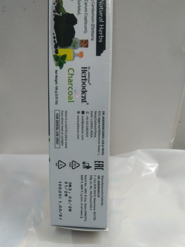 Herbodent Charcoal Toothpaste thumbnail 2