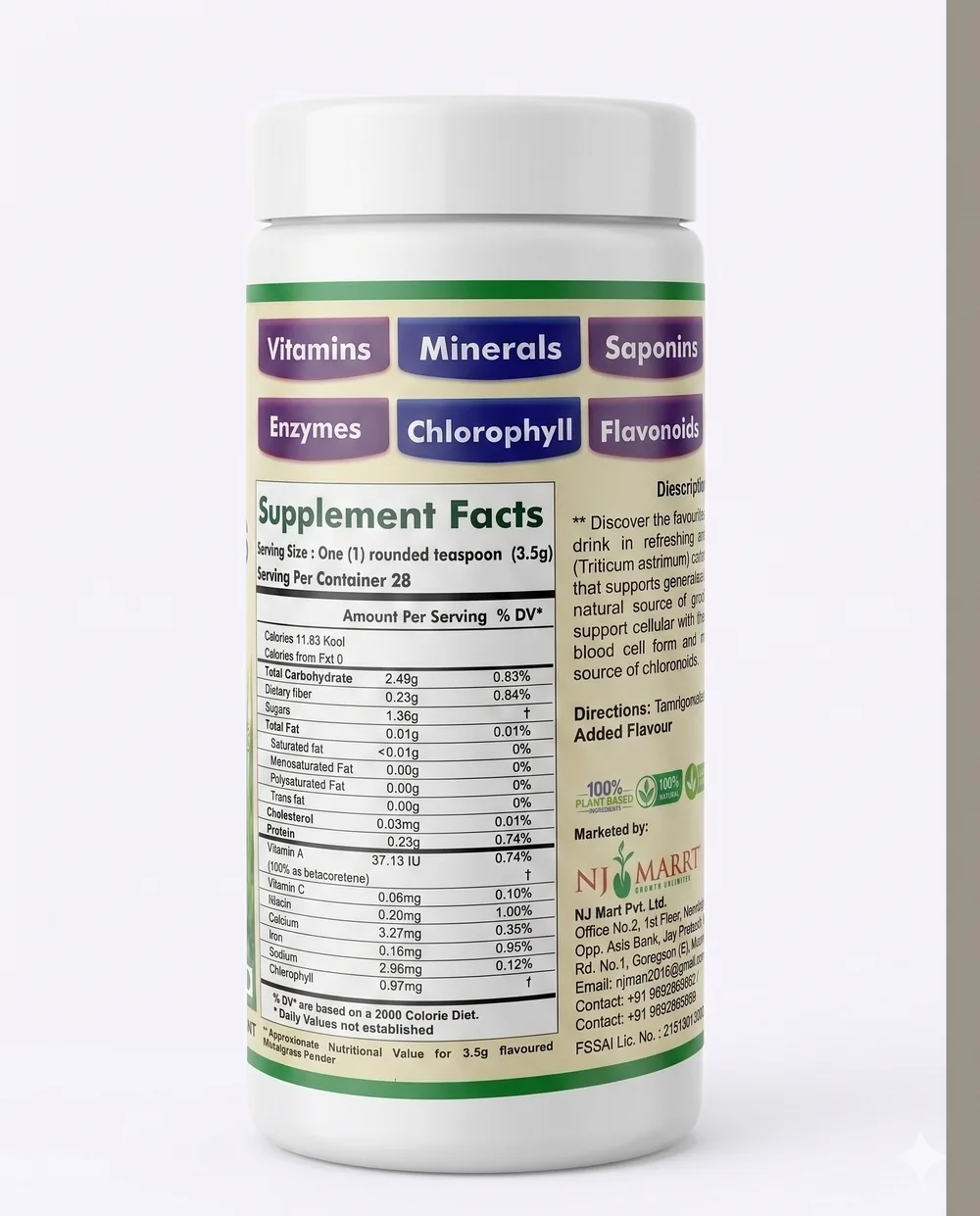 Wheat Grass Powder (Orange) thumbnail 2