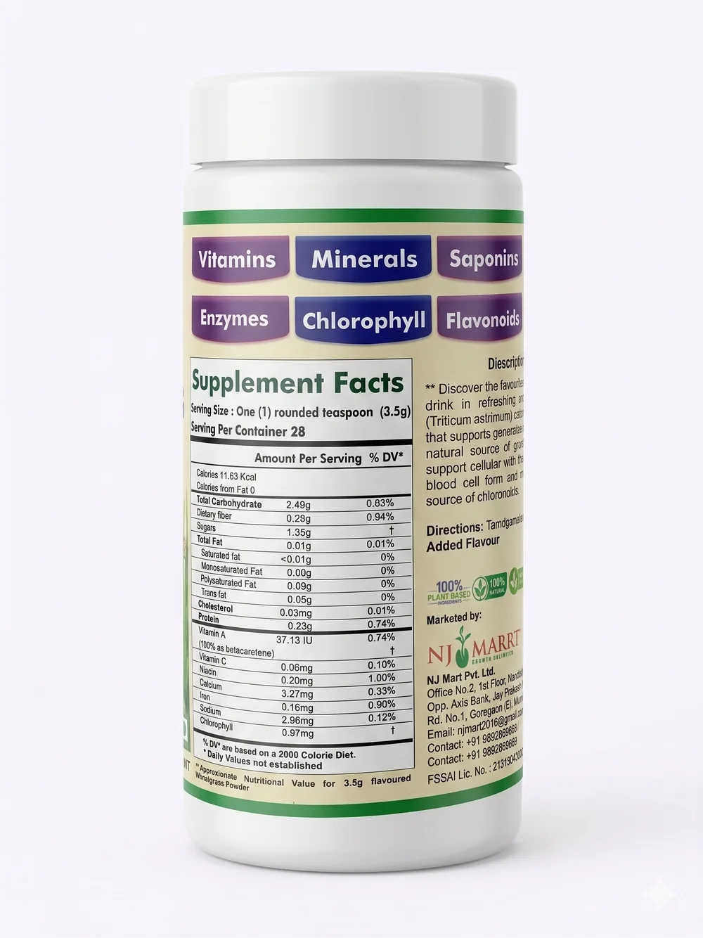 Wheat Grass Powder (Orange) thumbnail 3
